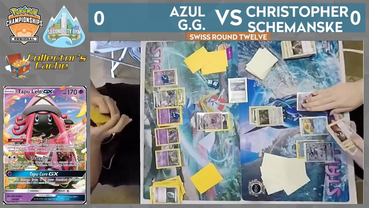 Clean match-start frame for Azul Garcia Griego versus Christopher Schemanske
