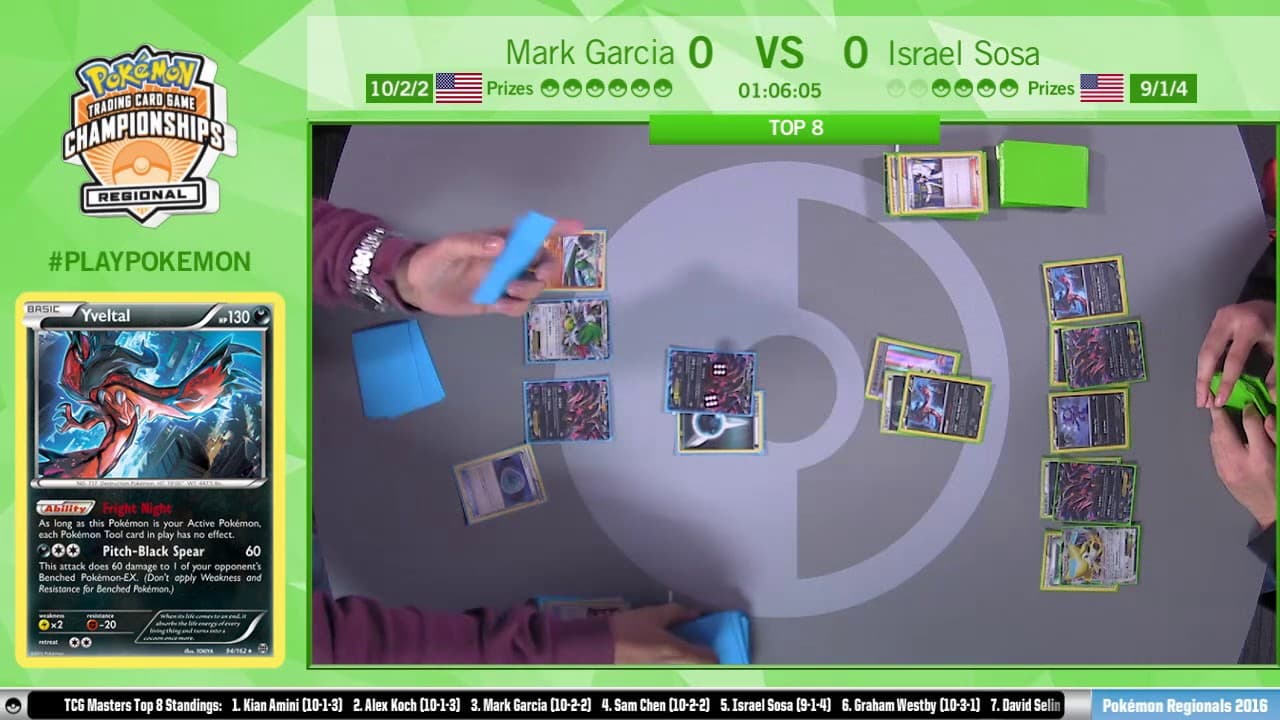 Clean match-start frame for Mark Garcia versus Israel Sosa