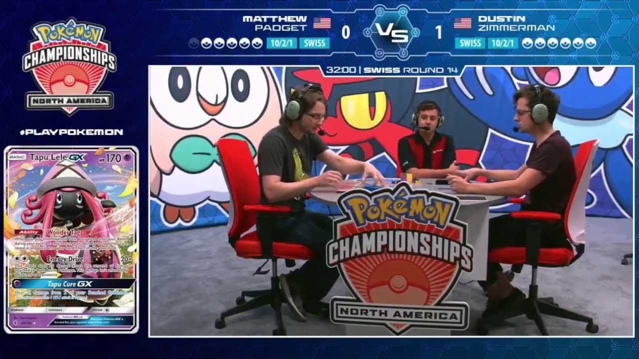 Clean match-start frame for Dustin Zimmerman versus Matthew Padget