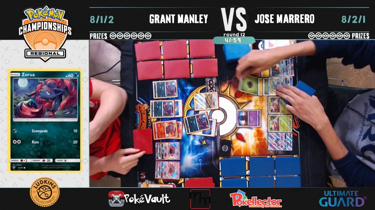Clean match-start frame for Grant Manley versus Jose Marrero