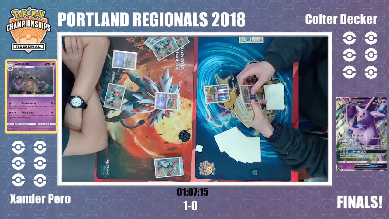Clean match-start frame for Xander Pero versus Colter Decker