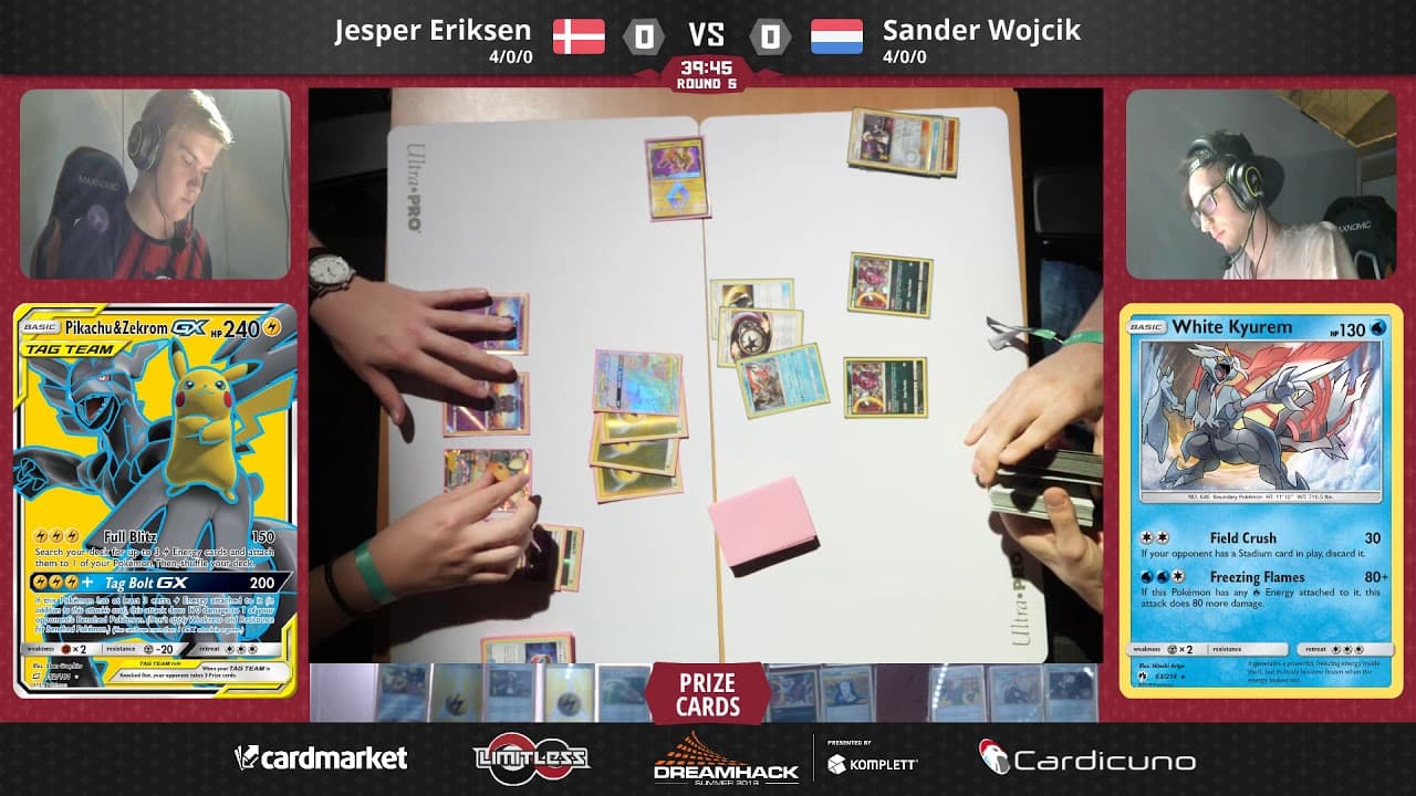 Clean match-start frame for Jesper Eriksen versus Sander Wojcik