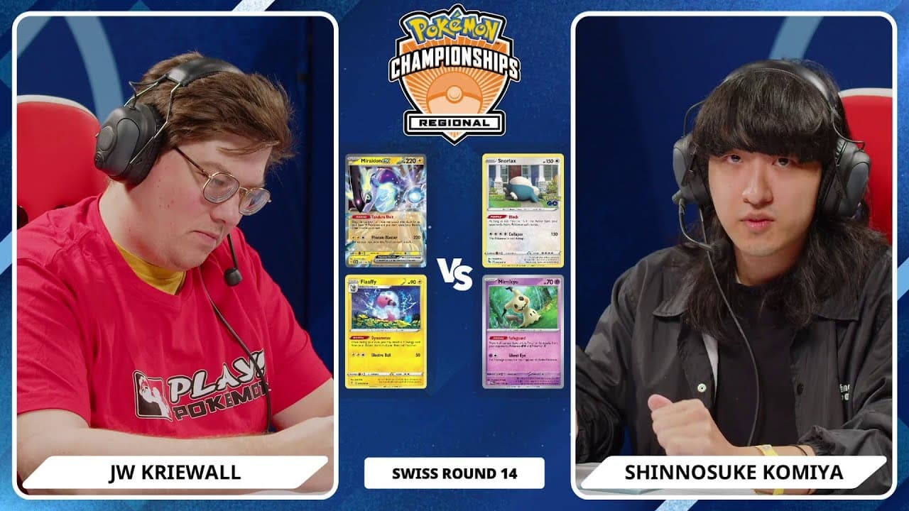 Clean match-start frame for JW Kriewall versus Shinnosuke Komiya