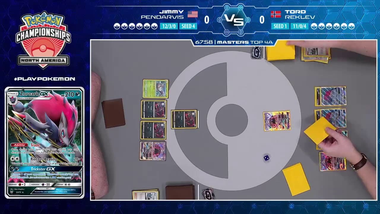 Clean match-start frame for Jimmy Pendarvis versus Tord Reklev