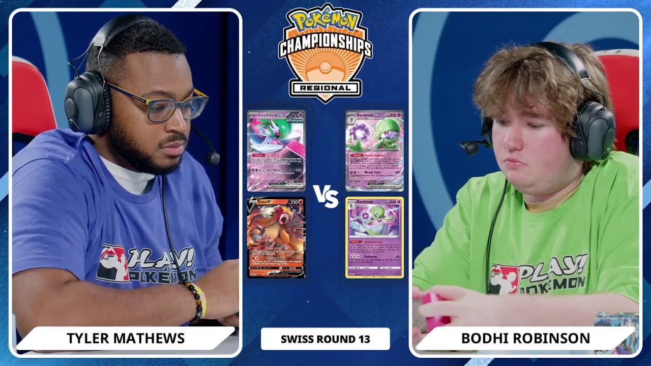 Clean match-start frame for Tyler Mathews versus Bodhi Robinson