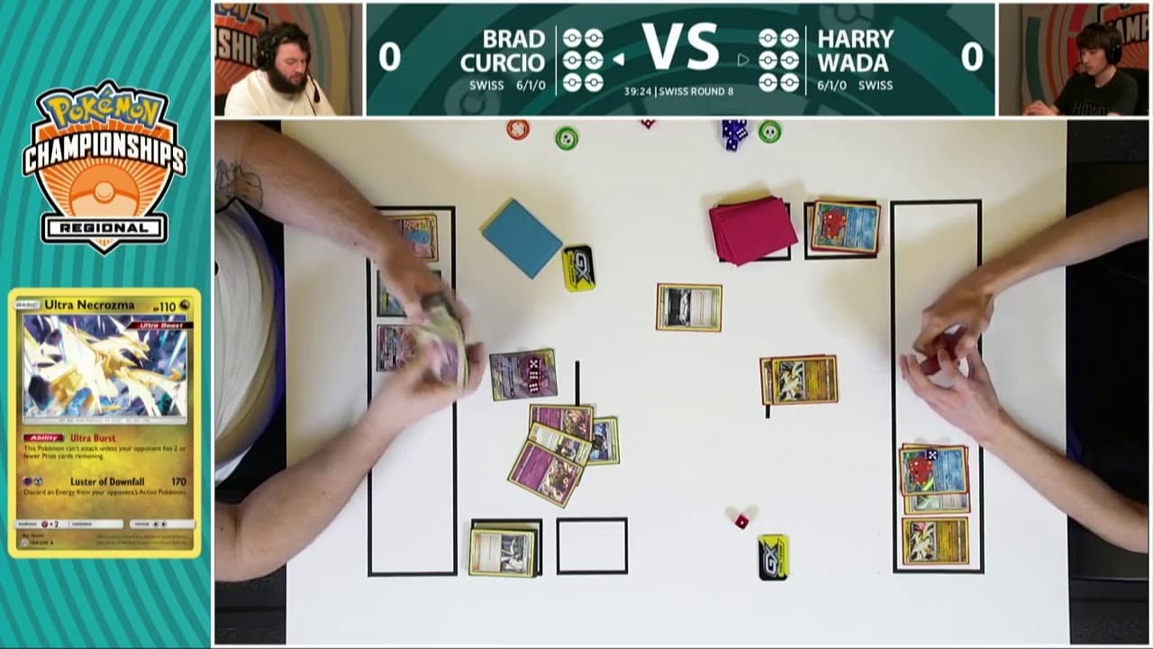 Clean match-start frame for Brad Curcio versus Harry Wada