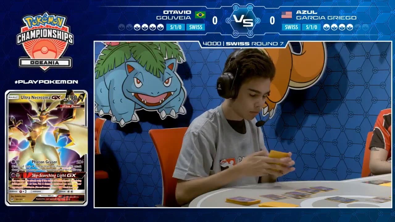 Clean match-start frame for Azul Garcia Griego versus Otavio Gouveia