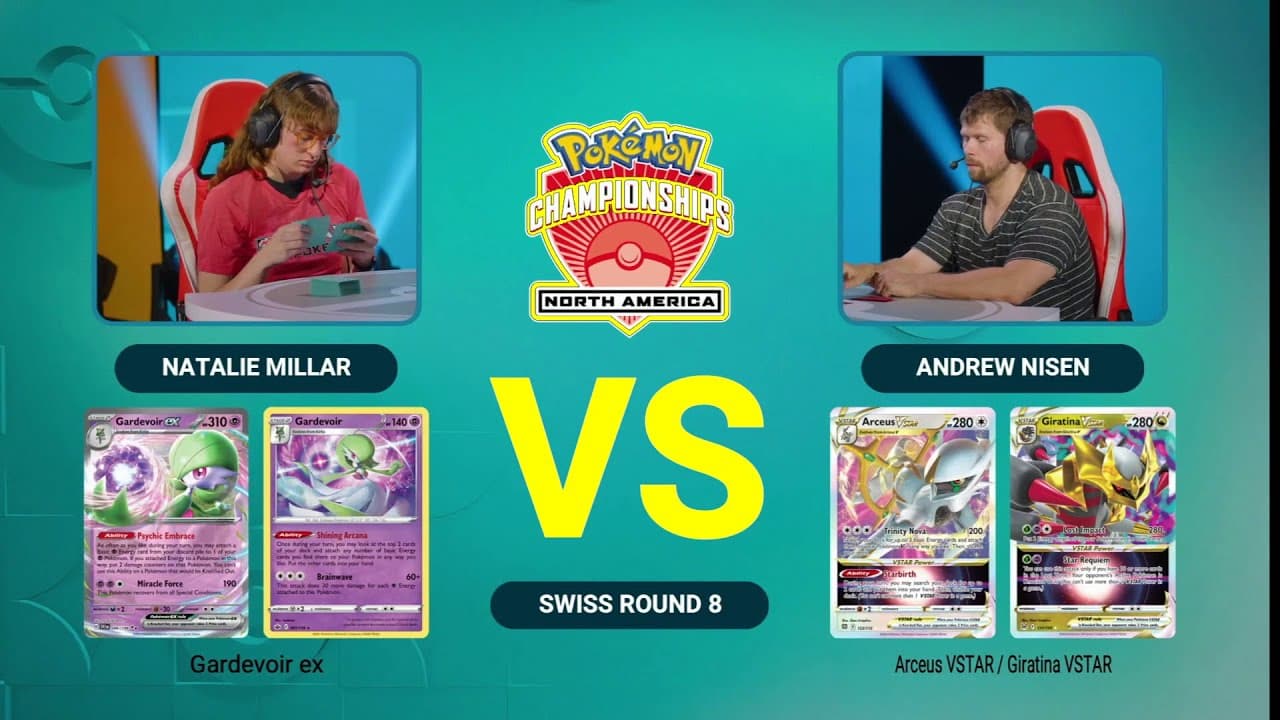 Clean match-start frame for Natalie Millar versus Andrew Nisen