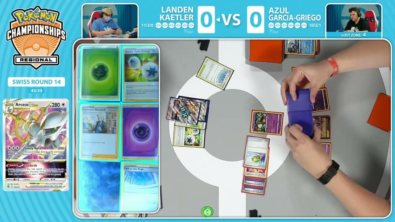 Clean match-start frame for Azul Garcia Griego versus Landen Kaetler
