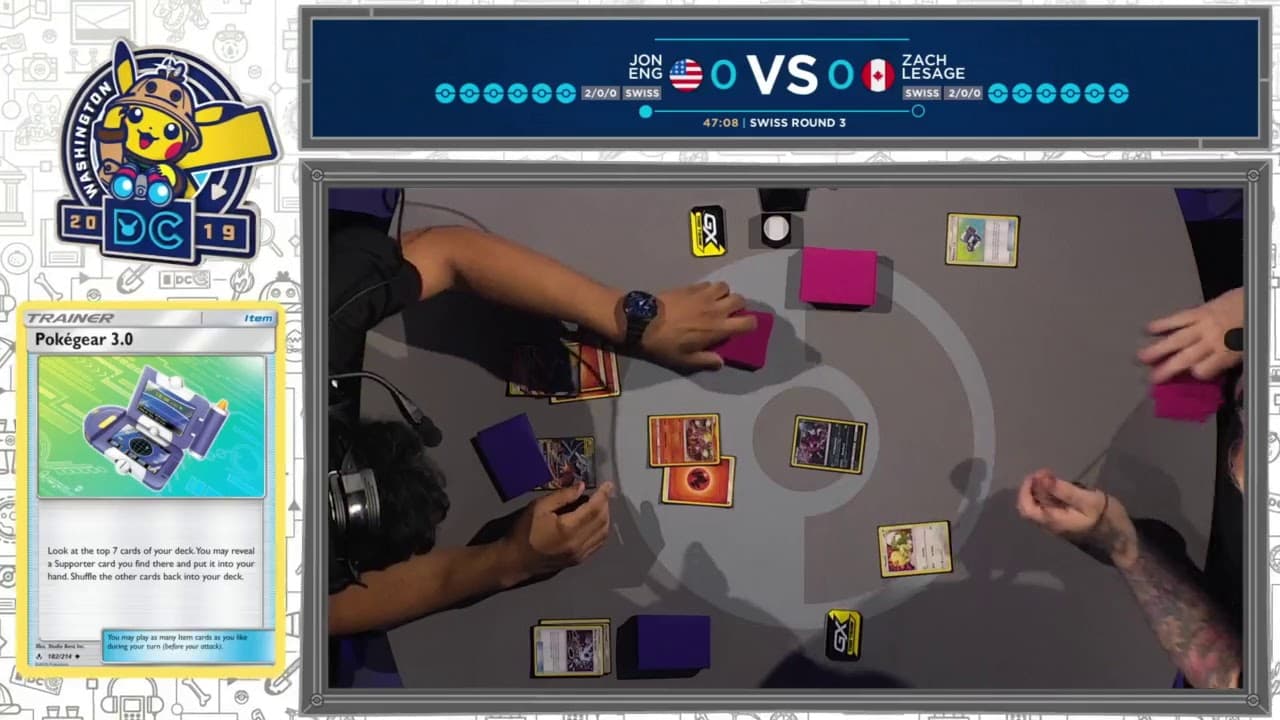 Clean match-start frame for Jon Eng versus Zach Lesage