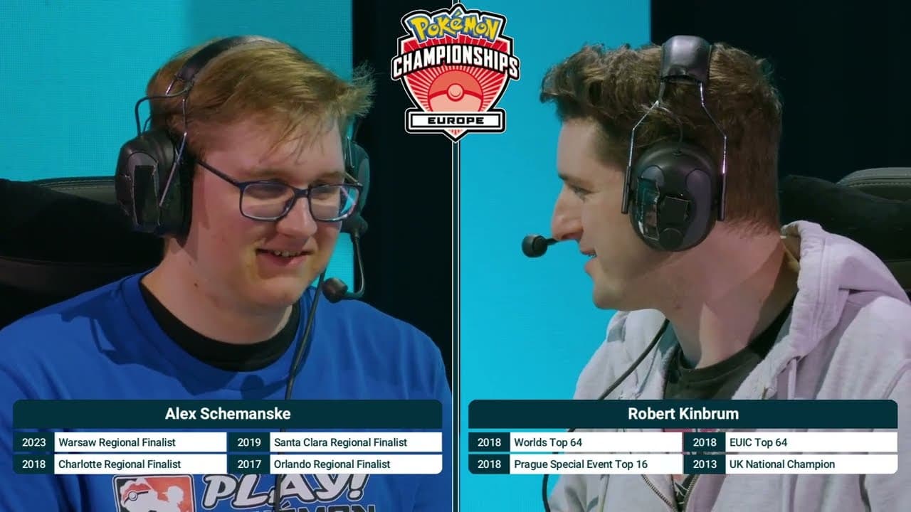 Clean match-start frame for Alex Schemanske versus Robert Kinbrum