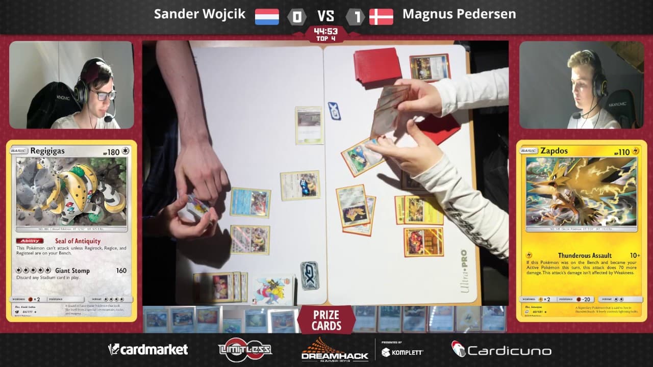 Clean match-start frame for Sander Wojcik versus Magnus Pedersen
