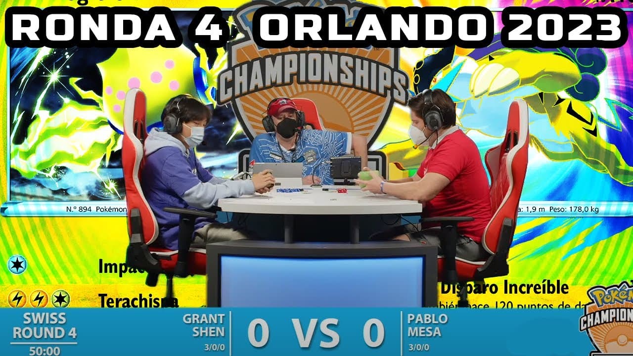 Clean match-start frame for Grant Shen versus Pablo Meza