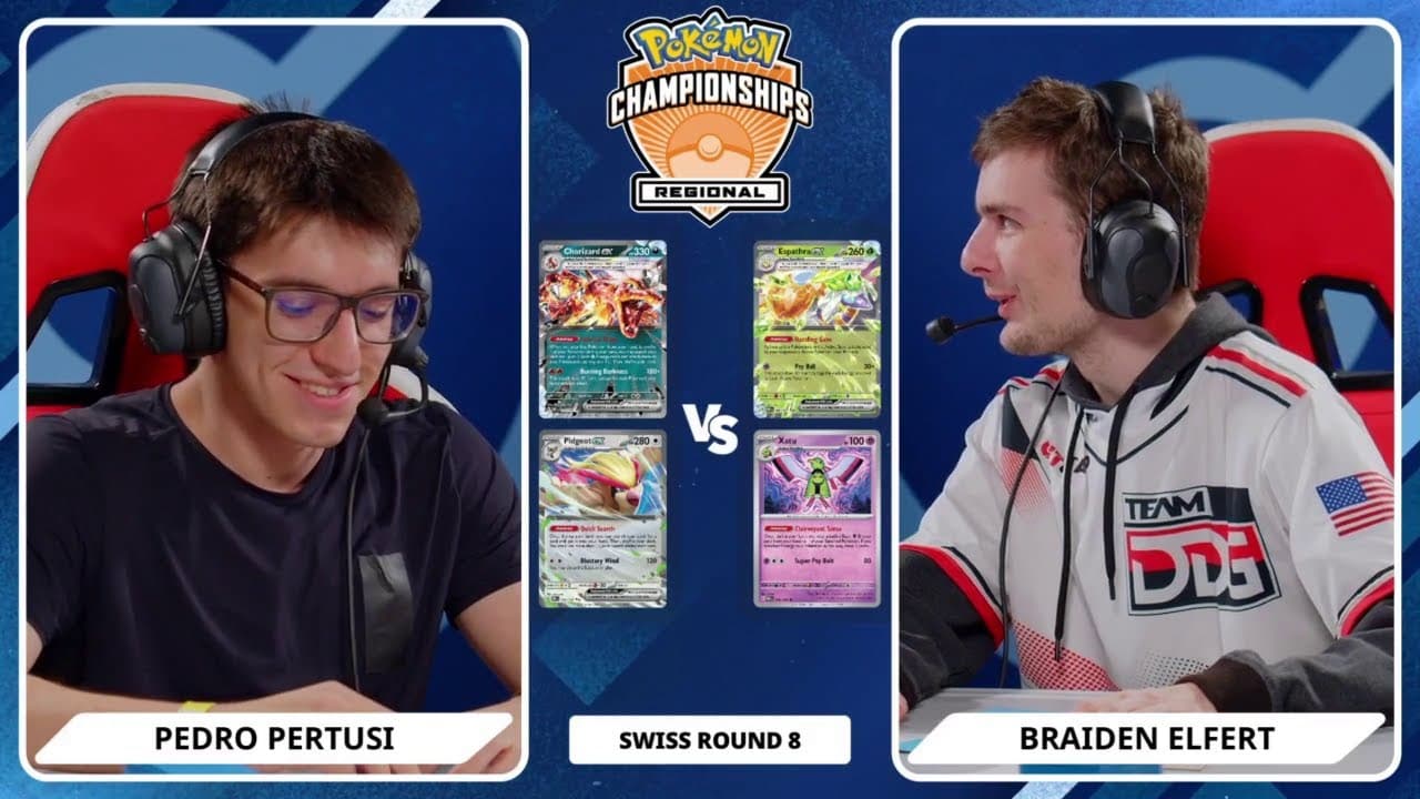 Clean match-start frame for Pedro Pertusi versus Braiden Elfert