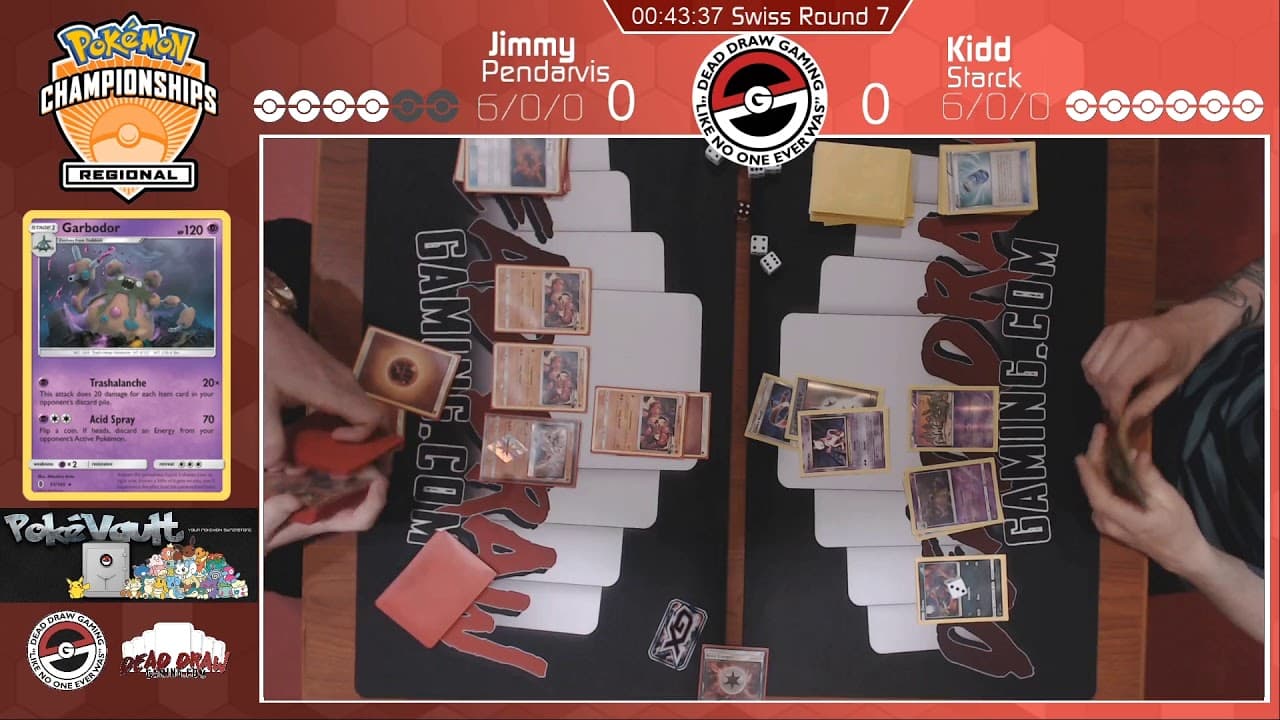 Clean match-start frame for Jimmy Pendarvis versus Kidd Starck