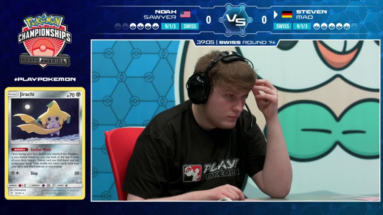 Clean match-start frame for Noah Sawyer versus Steven Mao