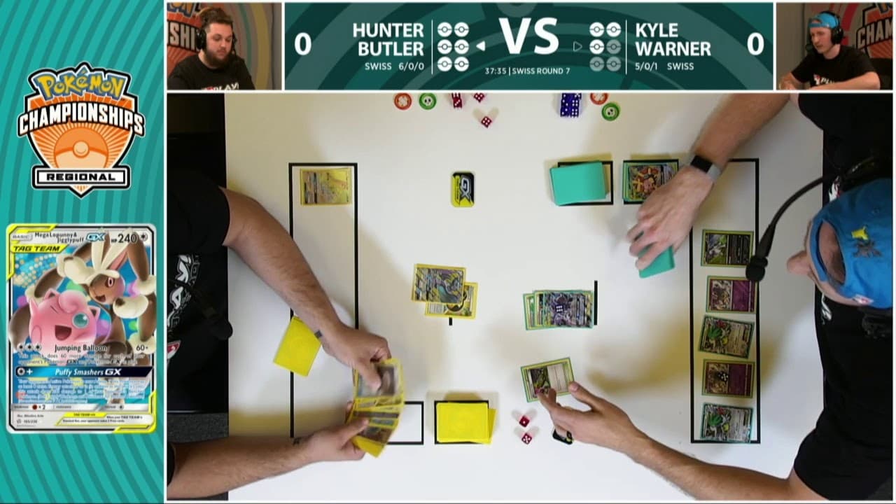 Clean match-start frame for Hunter Butler versus Kyle Warner