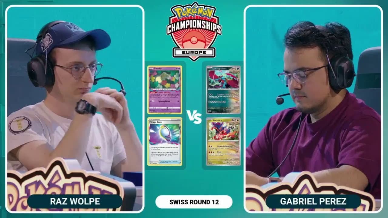 Clean match-start frame for Raz Wolpe versus Gabriel Perez