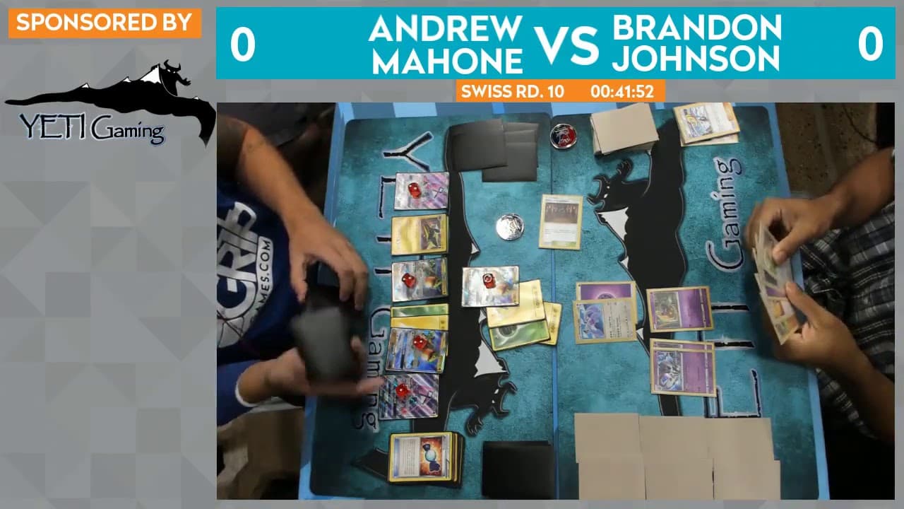 Clean match-start frame for Andrew Mahone versus Brandon Johnson