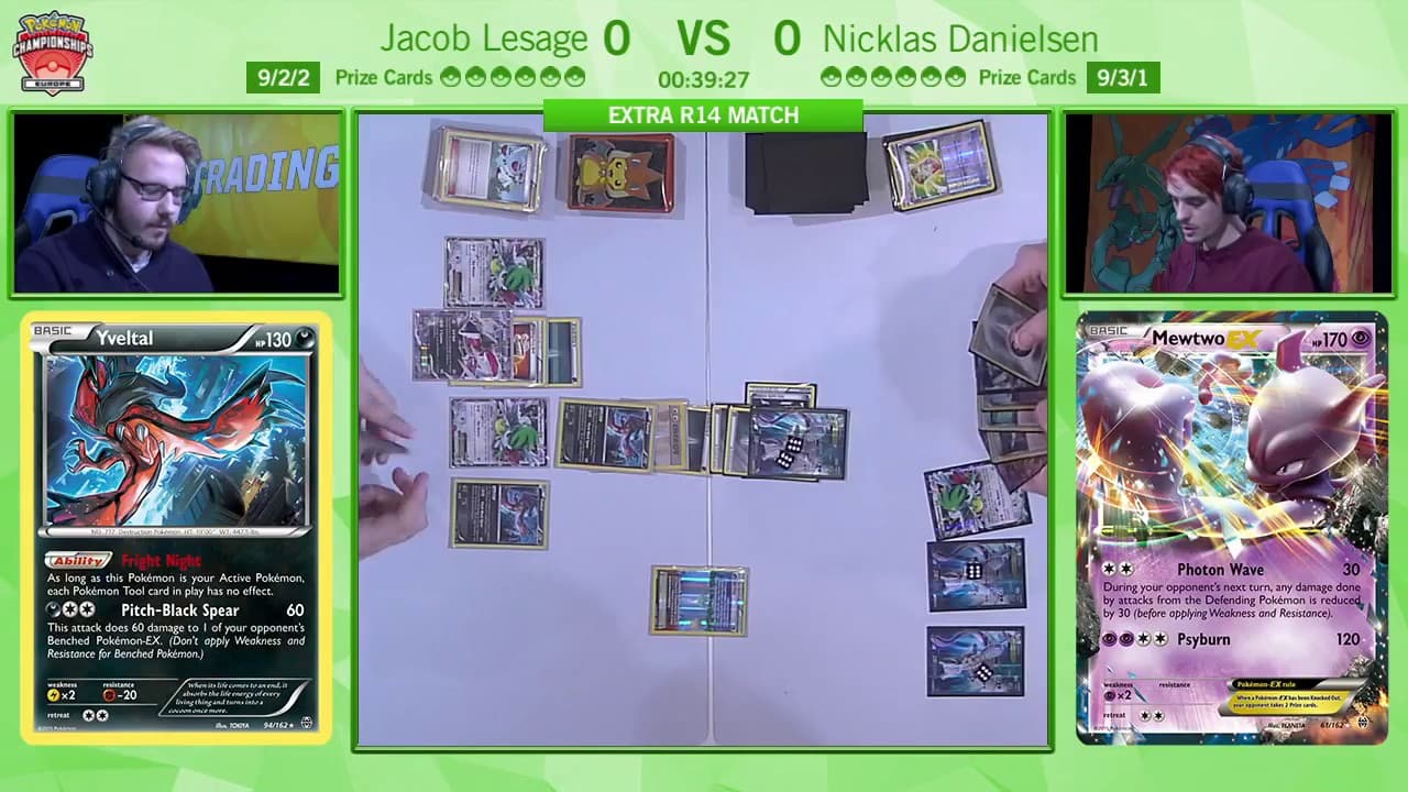 Clean match-start frame for Jacob Lesage versus Nicklas Danielsen