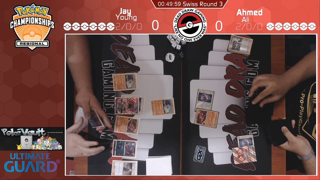Clean match-start frame for Jay Young versus Ahmed Ali