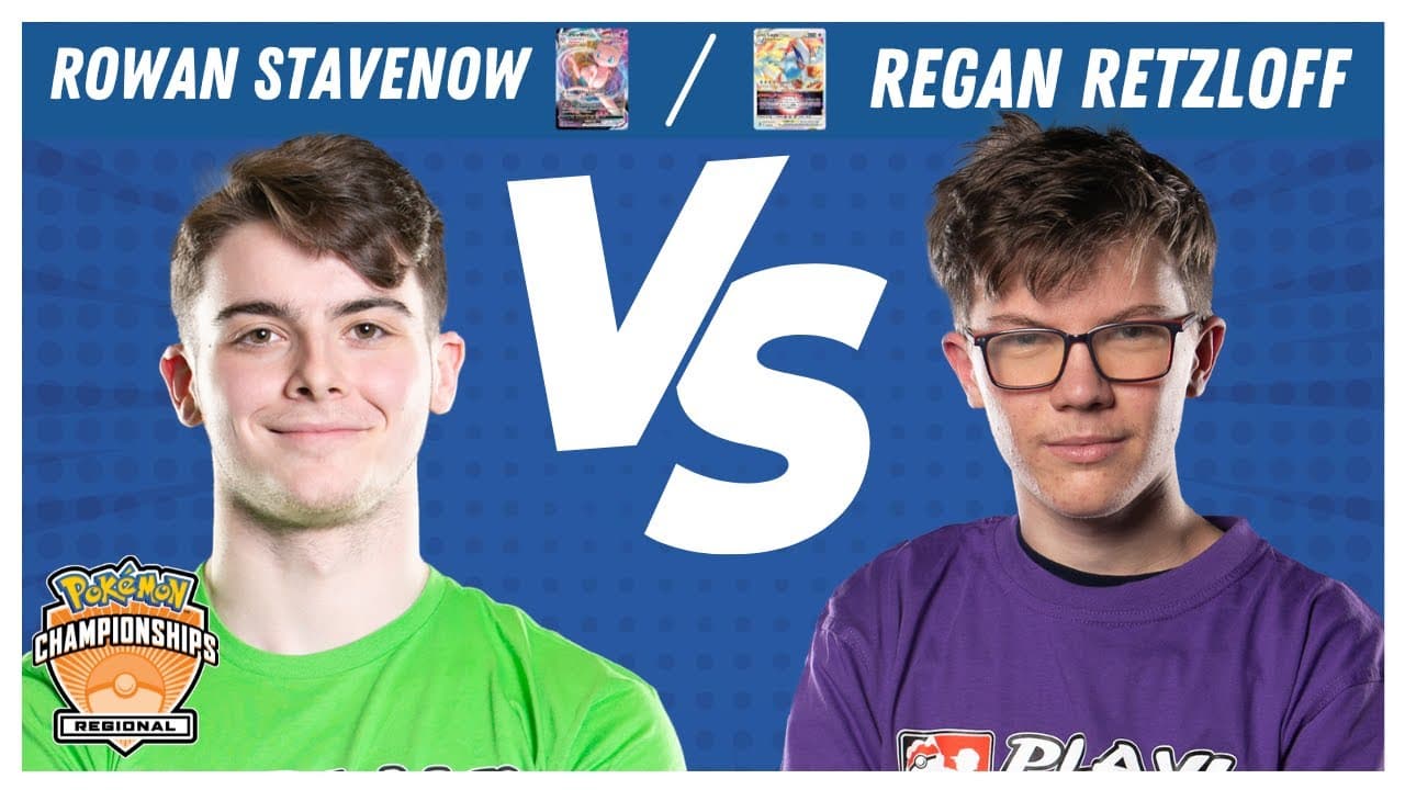 Clean match-start frame for Rowan Stavenow versus Regan Retzloff