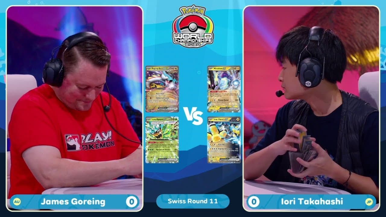 Clean match-start frame for James Goreing versus Iori Takahashi