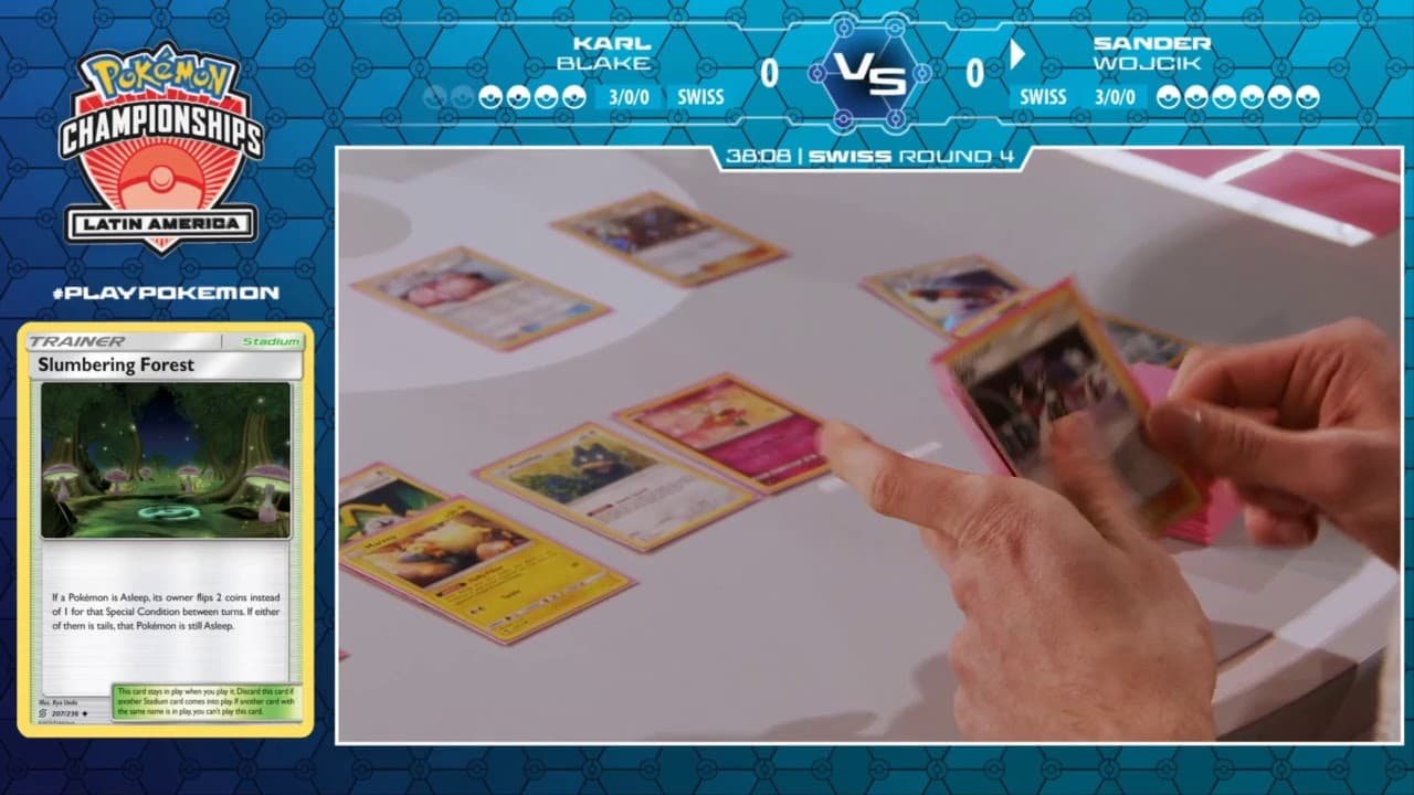 Clean match-start frame for Sander Wojcik versus Karl Blake