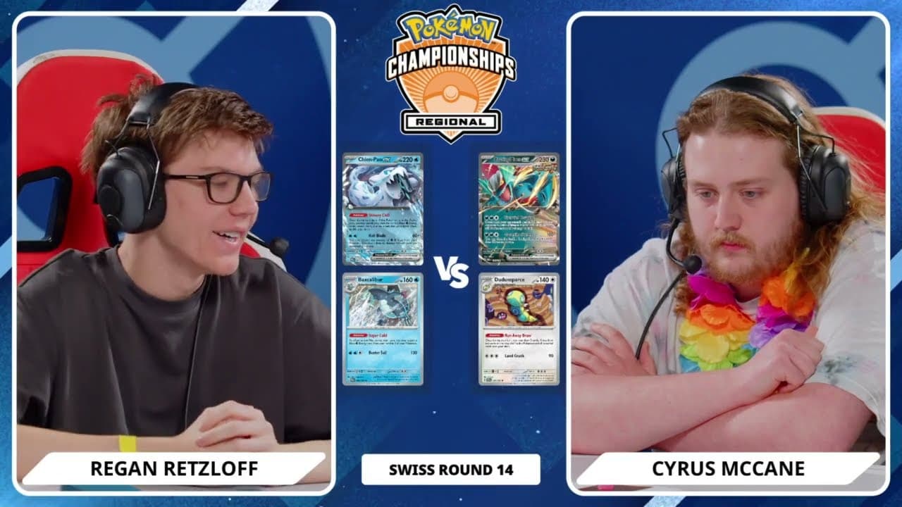 Clean match-start frame for Regan Retzloff versus Cyrus McCane