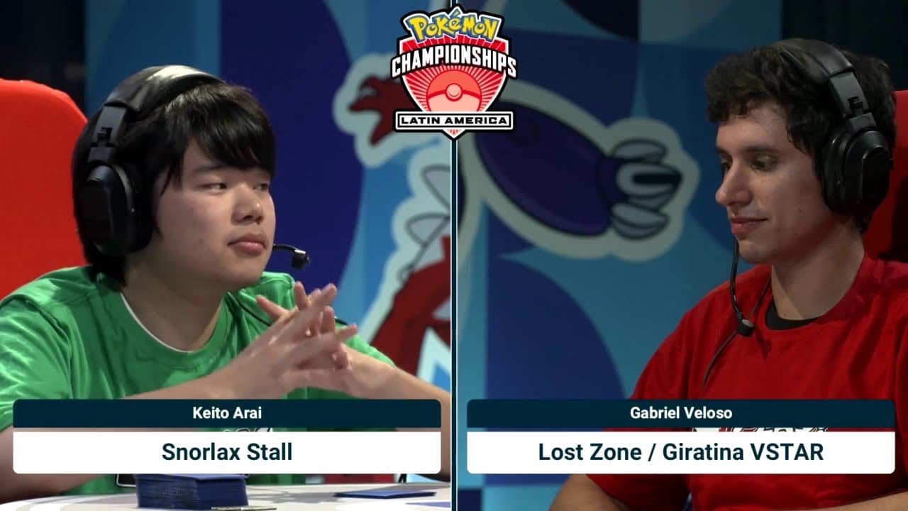 Clean match-start frame for Keito Arai versus Gabriel Veloso