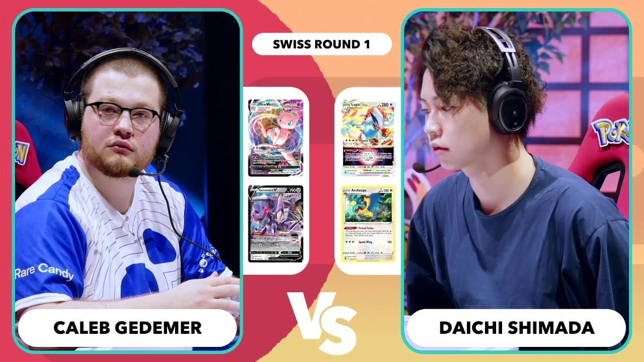 Clean match-start frame for Caleb Gedemer versus Daichi Shimada