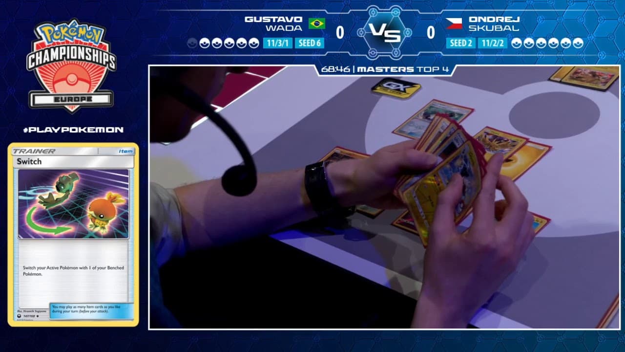 Clean match-start frame for Gustavo Wada versus Ondřej Škubal