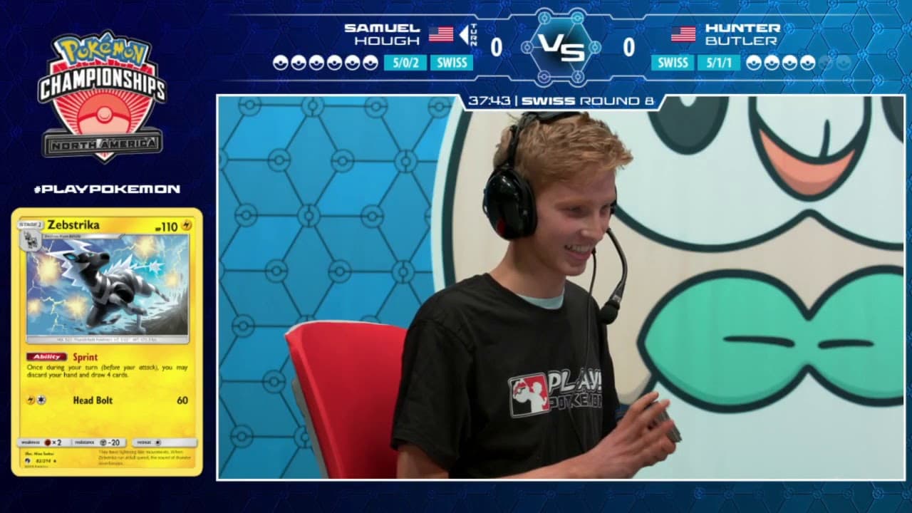 Clean match-start frame for Samuel Hough versus Hunter Butler