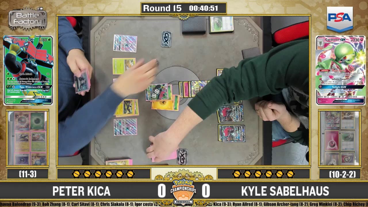 Clean match-start frame for Kyle Sabelhaus versus Peter Kica