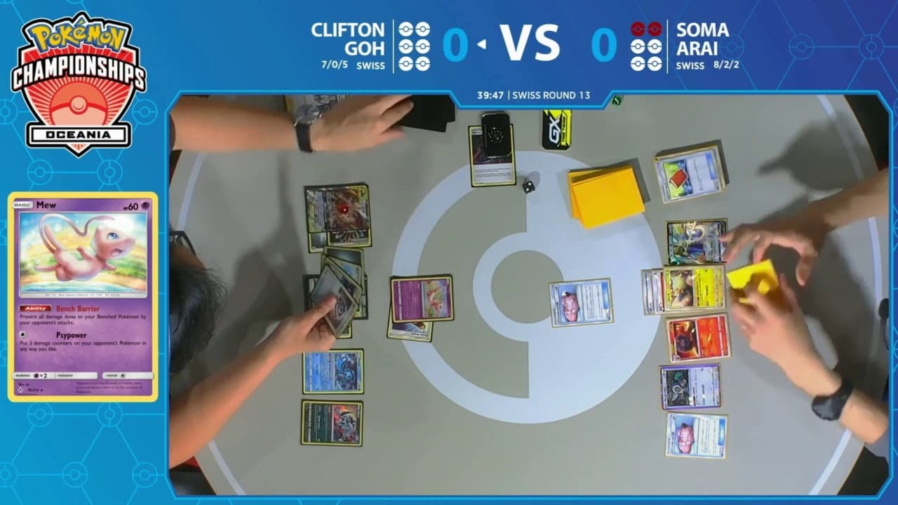 Clean match-start frame for Clifton Goh versus Soma Arai