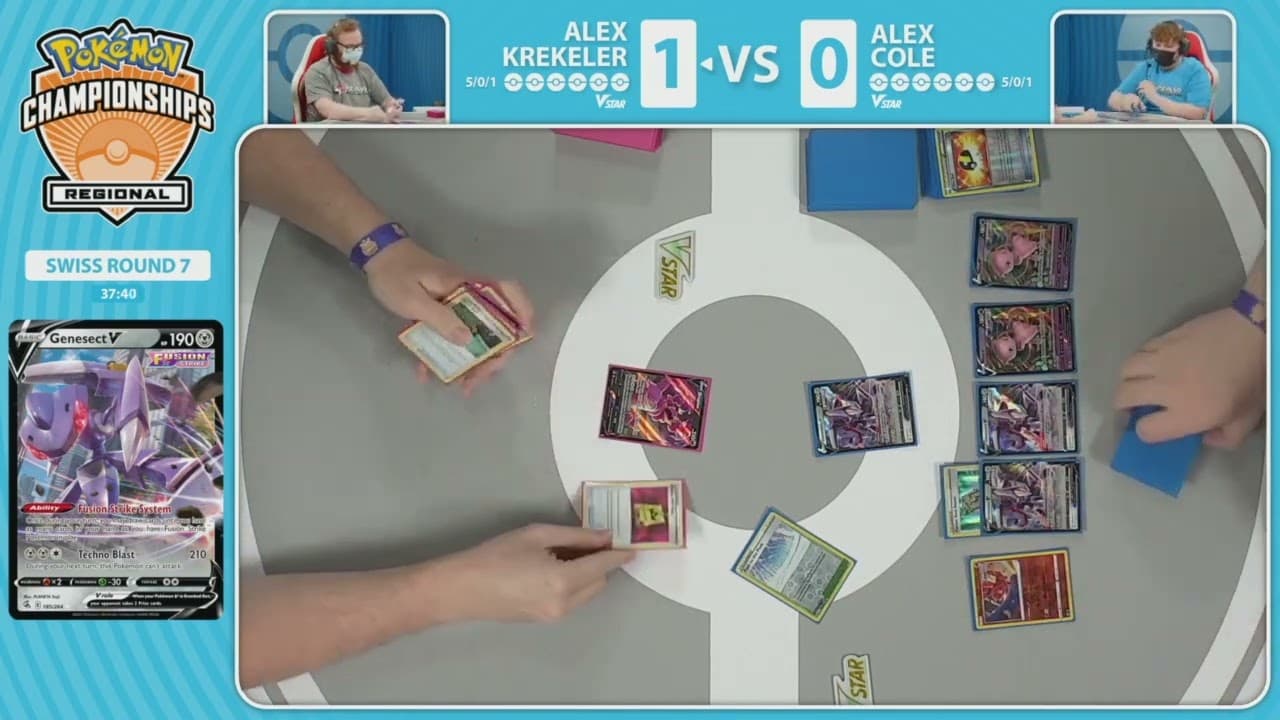 Clean match-start frame for Alex Krekeler versus Alex Cole