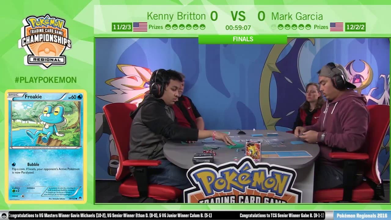 Clean match-start frame for Kenny Britton versus Mark Garcia