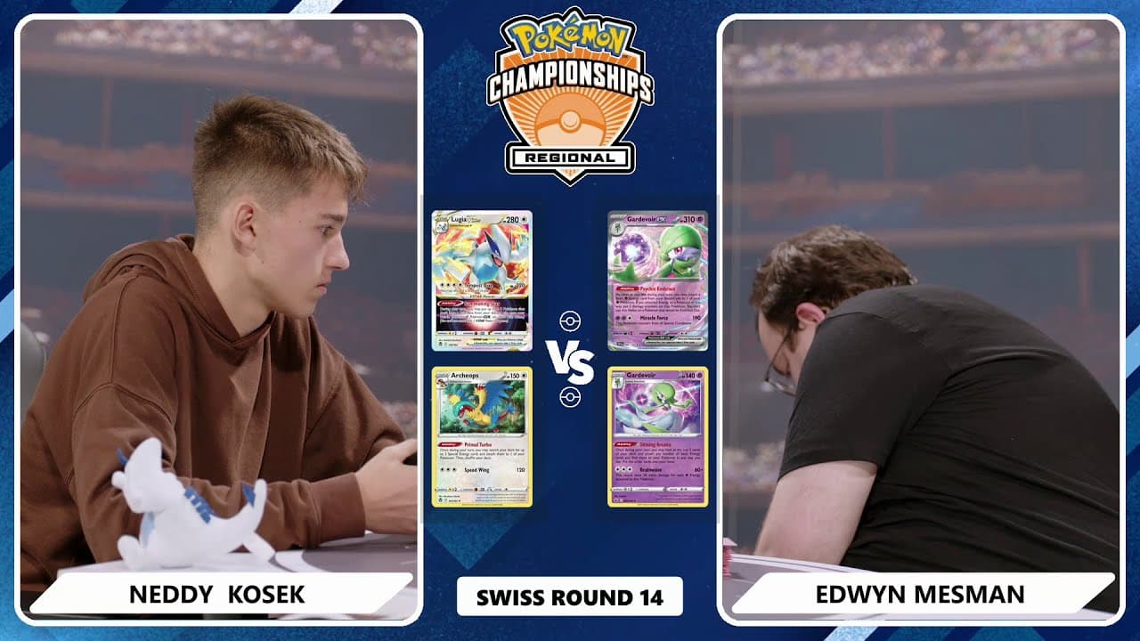 Clean match-start frame for Neddy Kosek versus Edwyn Mesman