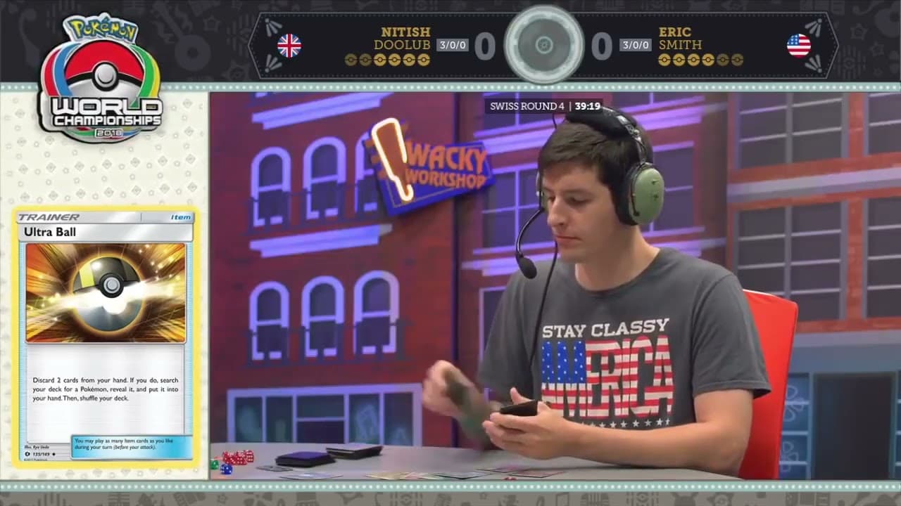 Clean match-start frame for Eric Smith versus Nitish Doolub
