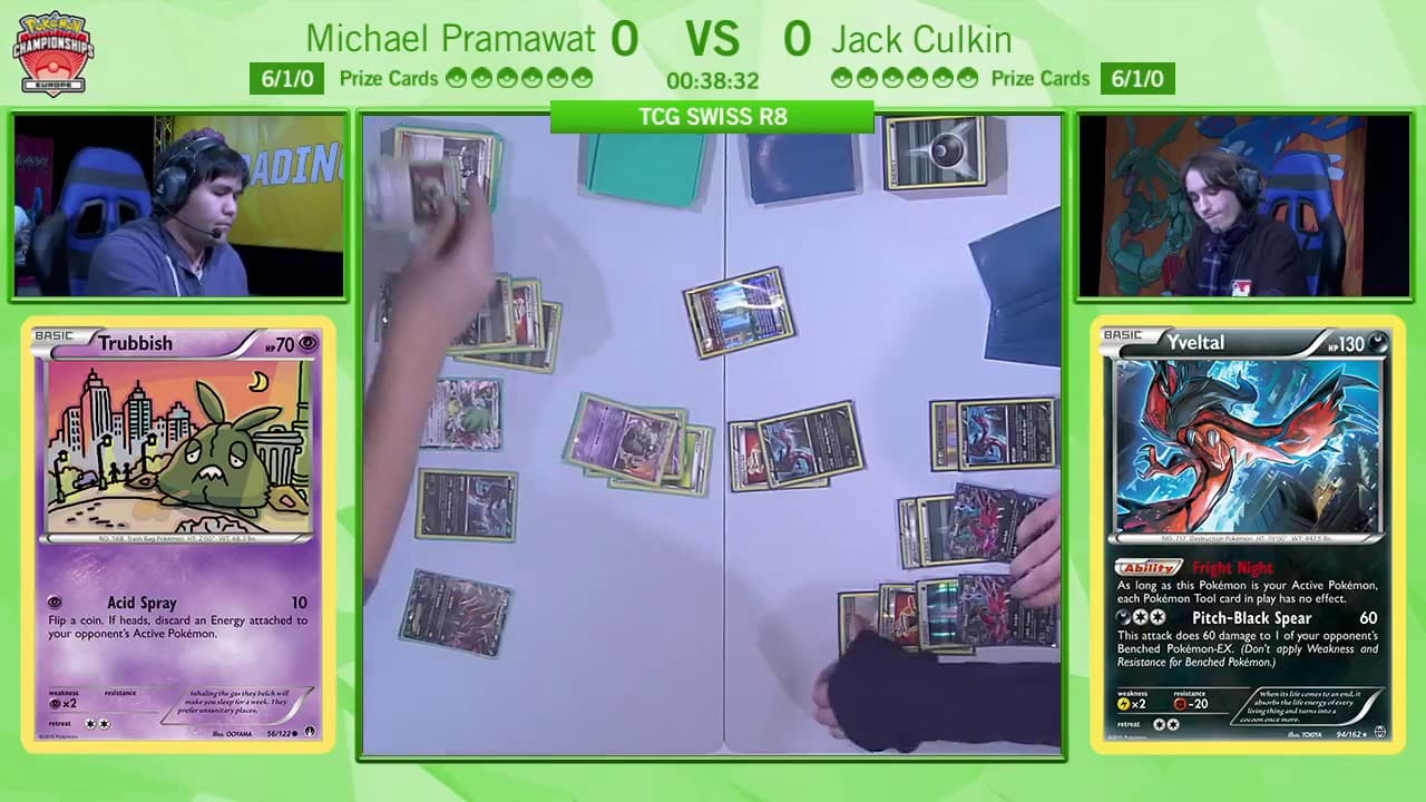 Clean match-start frame for Michael Pramawat versus Jack Culkin