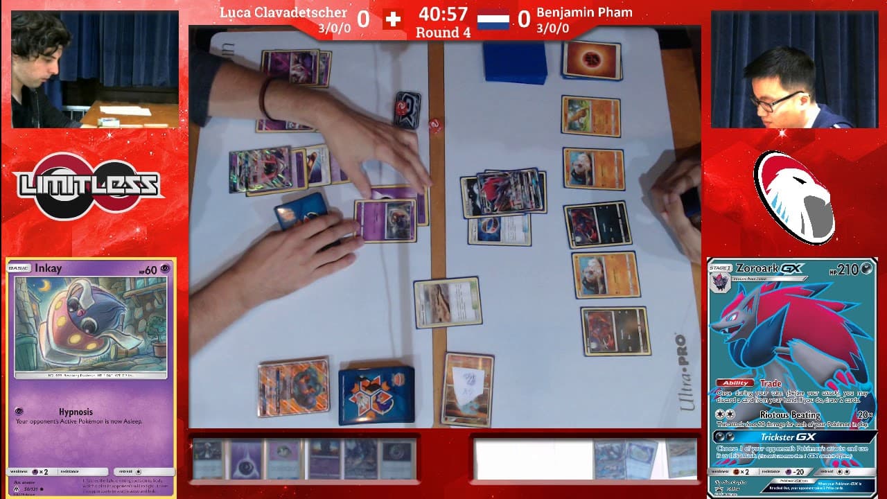 Clean match-start frame for Luca Clavadetscher versus Benjamin Pham