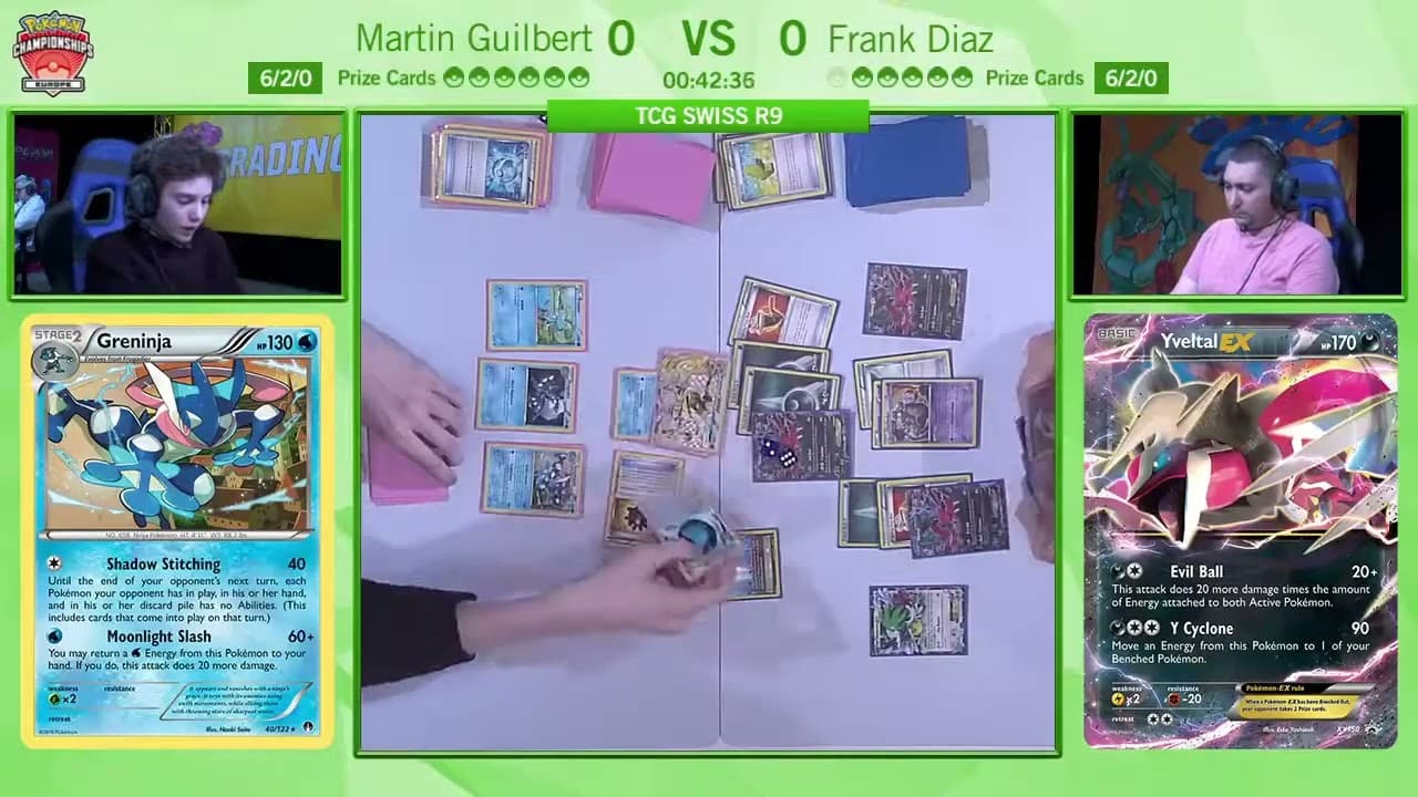 Clean match-start frame for Martin Guilbert versus Frank Diaz