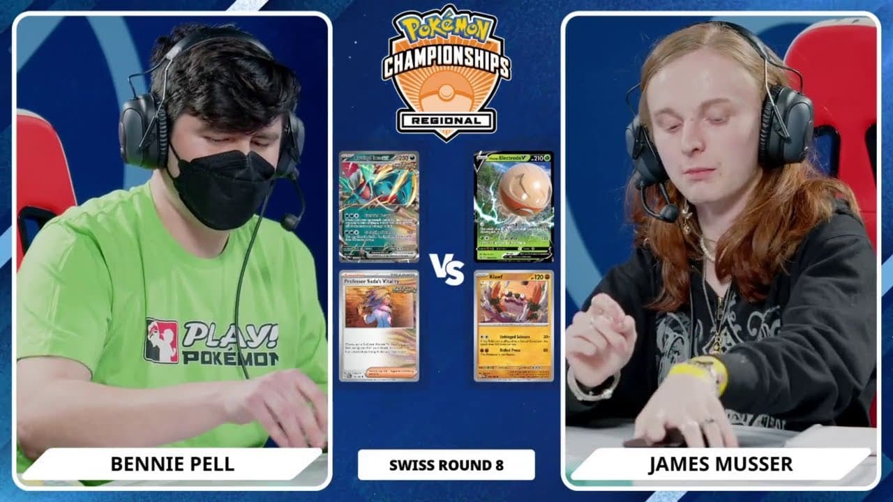 Clean match-start frame for Bennie Pell versus James Musser
