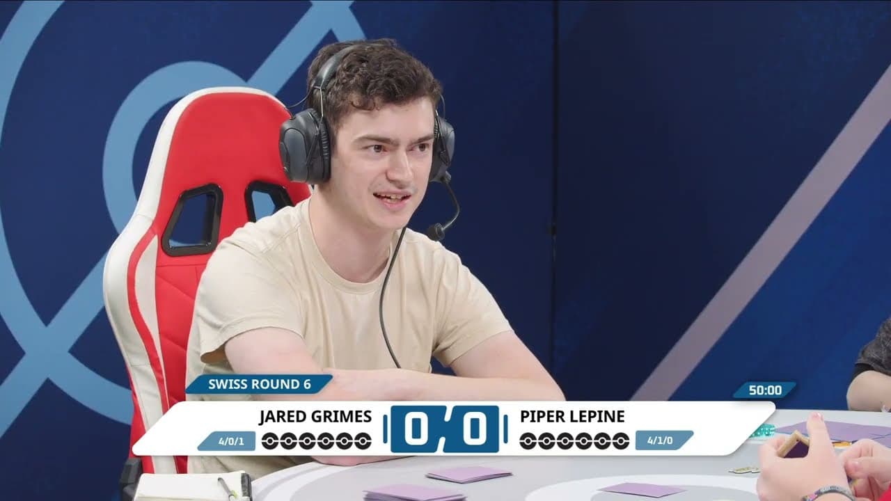 Clean match-start frame for Jared Grimes versus Piper Lepine