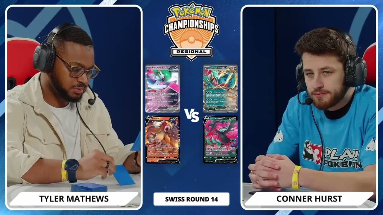 Clean match-start frame for Tyler Mathews versus Conner Hurst