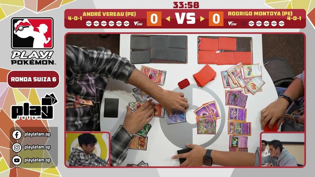 Clean match-start frame for Andres Lostaunau versus Rodrigo Montoya