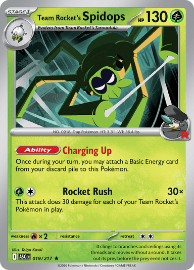 Team Rocket's Spidops, representing Rocket's Spidops