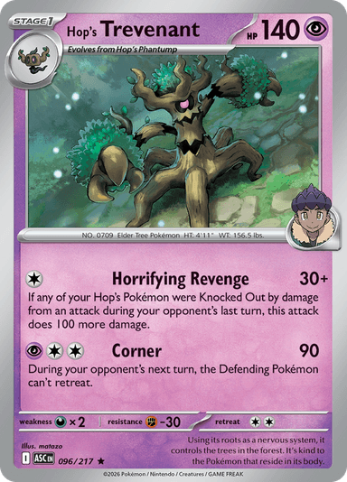 Hop's Trevenant, representing Hop's Trevenant