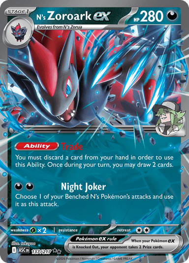 N's Zoroark ex, representing N's Zoroark
