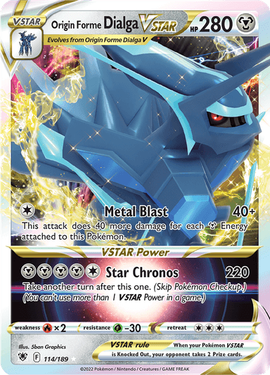 Origin Forme Dialga VSTAR, representing Dialga